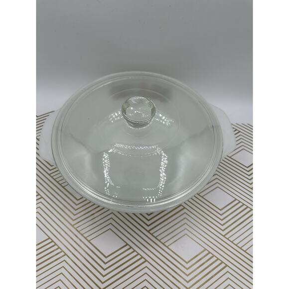 Anchor Hocking Fire King VTG 1.5 Qt Casserole Dish Nature's Bounty Fruits - Picture 2 of 6